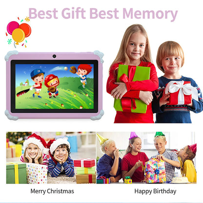 2025 New 7 Inch Cartoon Pattern Kids' tablet Quad Core 4GB+64GB ROM Android 13 Learning Education Games Tablets Children's Gifts