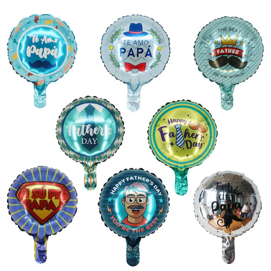 10pcs 10inch Happy Father's Day Foil Balloons Fathers Day Spanish Te Amo Papa Air Globos For Father Birthday Party Decorations