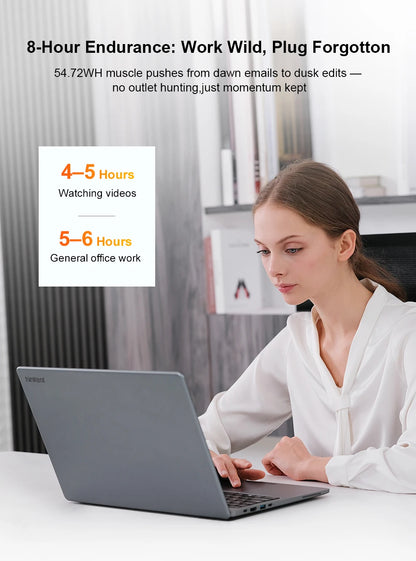 Ninkear A15 Pro Laptop AMD Ryzen 5,16 inch 120Hz 2560*1600 Display Screen 16GB 1TB Fingerprint Unlock Notebook Computer