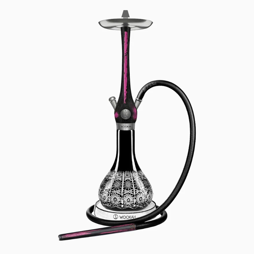 Wookah Hookah Shisha Set High Quality Wooden Large Hookah with Glass Bottle Single Pipe