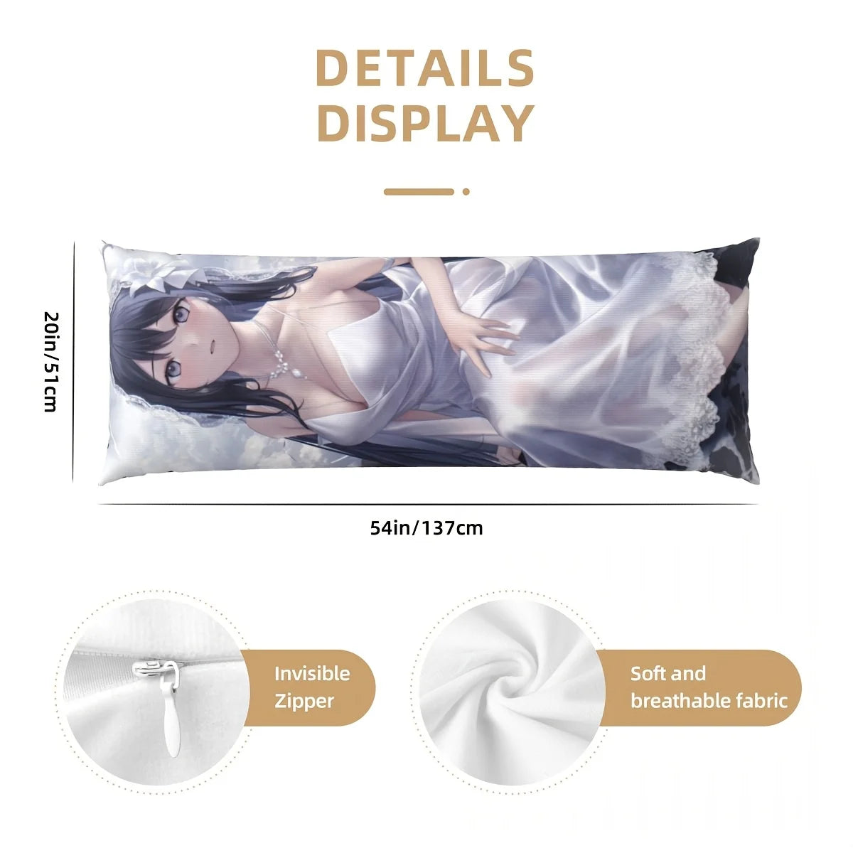 【 Customization 】 1 Father's Day gift for father 1 customized photo pillowcase, 50.8x137.16cm double-sided print, extra long bed