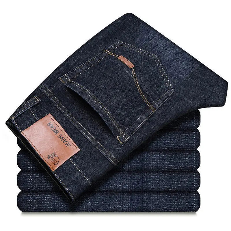 Slim Fit Straight Denim Trousers