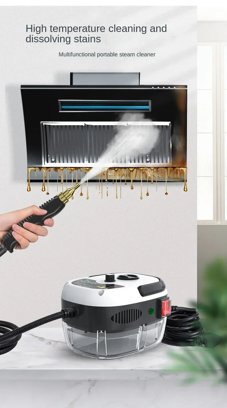 Steam Cleaner High Temperature Pressure Washer with Remote control Steam Cleaning Machine For Home Kitchen Hood Car 2500W