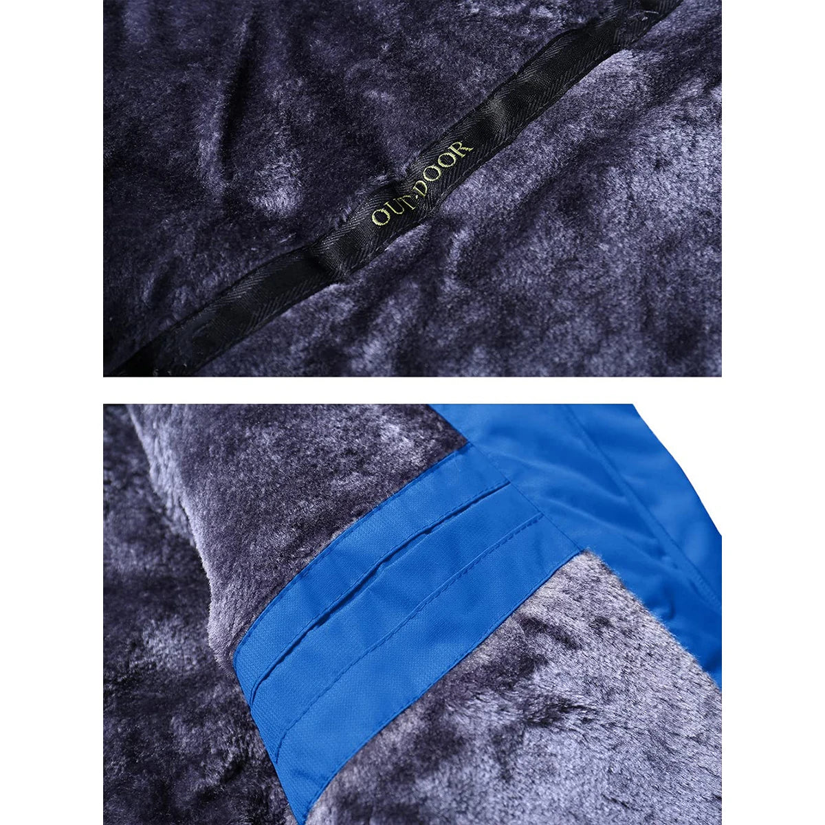 TACVASEN Men's Waterproof Ski Jacket Fleece Lining Warmth Parka Winter Snow Working Outdoors Hooded Coat Rain Shell Windbreaker
