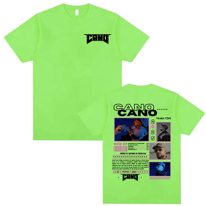Rapper Cano Triana Tour Album 2025 Printed Tshirts for Men Women Harajuku Hip Hop Street T-shirt Casual Cotton Oversized T Shirt
