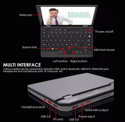 Mini Laptop IPS Touch Screen Intel N95 CPU 16GB+256GB Netbook PC