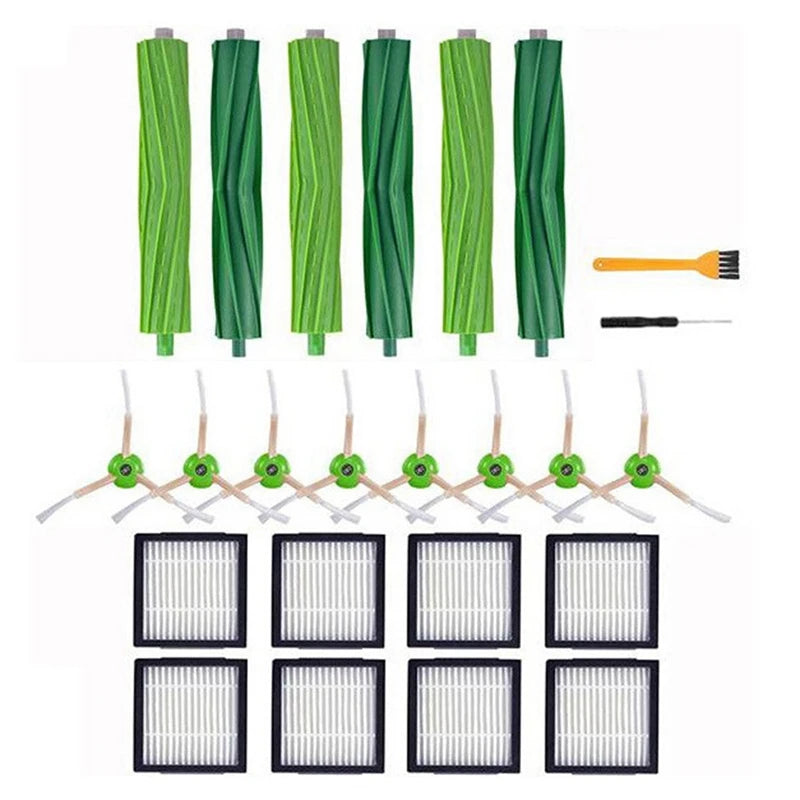 Hepa Filter Brush Roll for iRobot Roomba I7 E5 E6 I3 Series Robot Vacuum Cleaner Accessories Hepa Filter Side Brush Mop Cloths