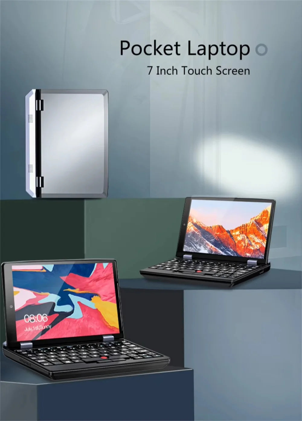 Mini Laptop IPS Touch Screen Intel N95 CPU 16GB+256GB Netbook PC