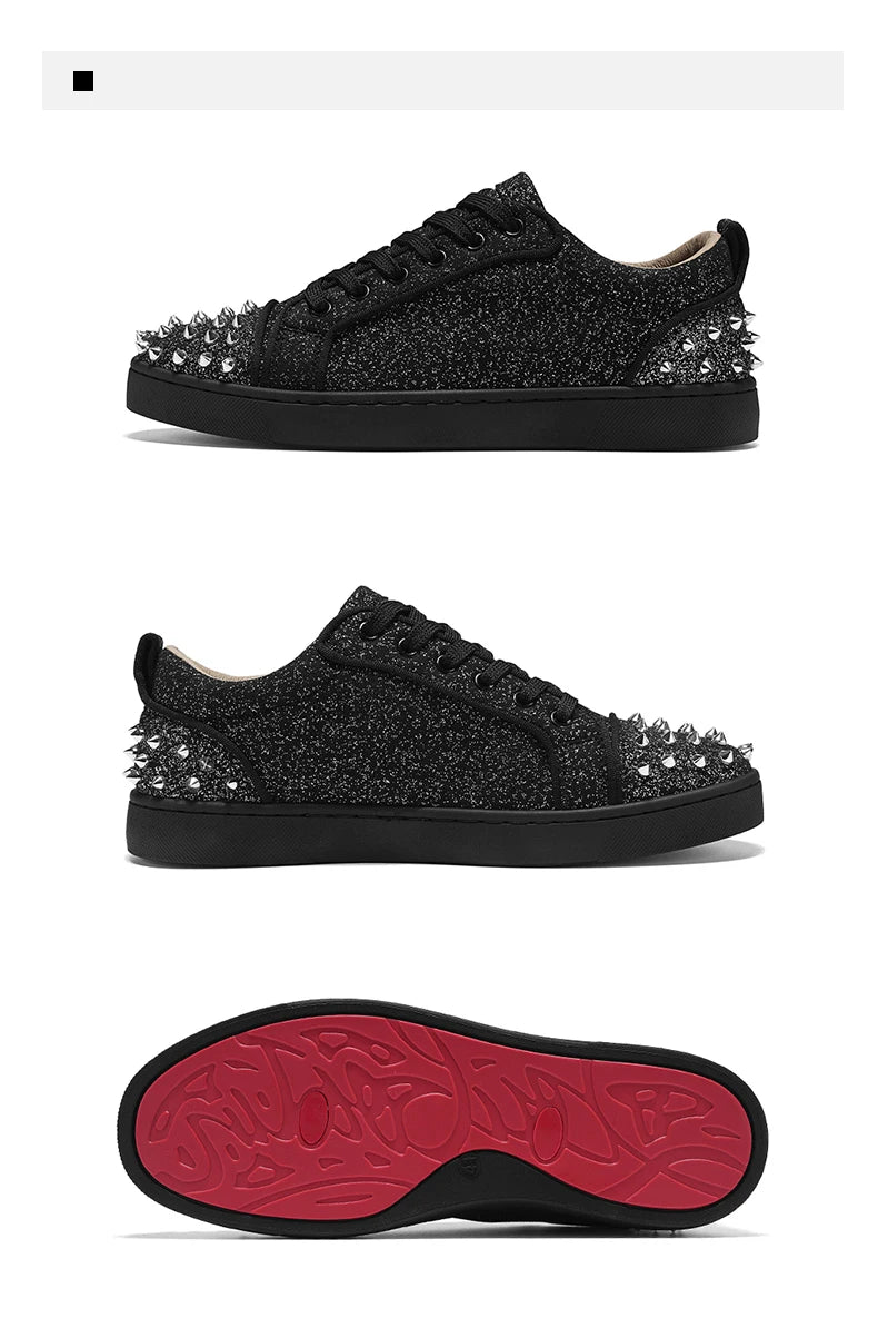Comfortable Breathable Studded Sneakers for Men Women Casual Sports Shoes Fashion Lightweight Walking Shoes