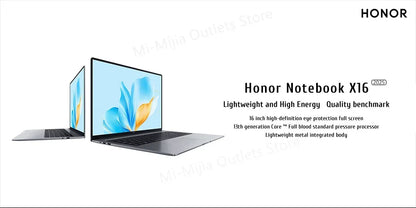 HONOR MagicBook X16 2025 Laptop Intel Core i5-13420H i7-13620H RAM 16GB SSD 512GB 1TB 16"Inch FHD Notebook Ultrabook Computer PC