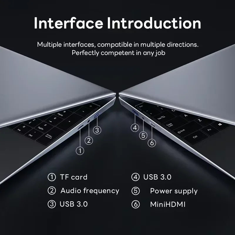 LENO HOT 14.1" Ultra Slim Laptop 32GB 2TB Intel Core i7 8650U Windows 11 Gaming Computer PC Gamer office Notebook 1920*1080 HD