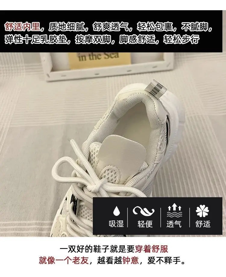sneakers women trends 2024 summer Sneakers White Lace-Up Women's jogging Shoes platform Female designer shoes zapatos de mujer