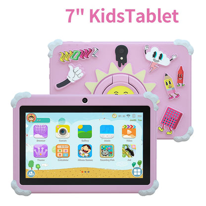 2025 New 7 Inch Cartoon Pattern Kids' tablet Quad Core 4GB+64GB ROM Android 13 Learning Education Games Tablets Children's Gifts