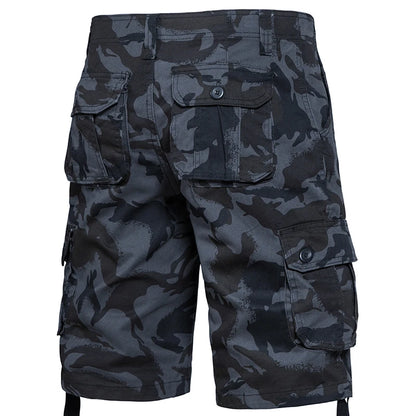 Men's Camo Shorts Summer Casual Half Pants Camouflage Outdoor Sports Short Pants Side Pocket Cotton Breathable Shorts