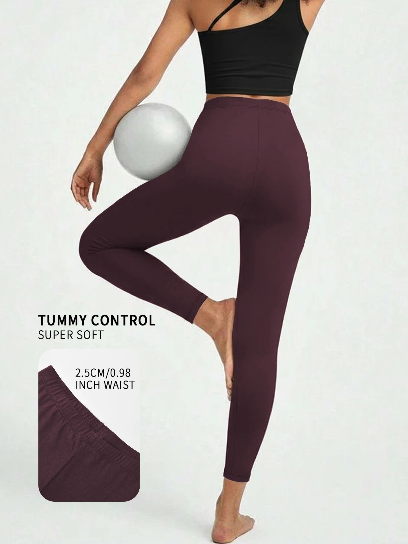 Women's Low Rise Workout Leggings - Super Soft High Elastic Tights for Yoga Running Training Daily Life