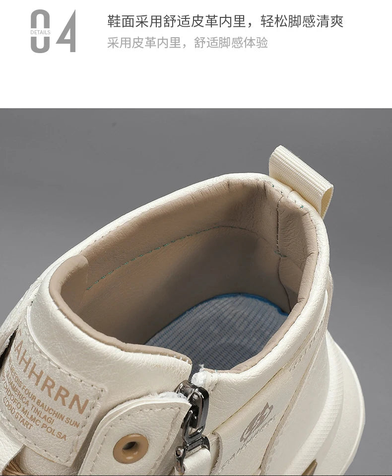 Male Sneakers High-top Loafers Skateboard Sports and Leisure Shoes for Men Men's Sneakers Non-Slip Soft and Comfortable New