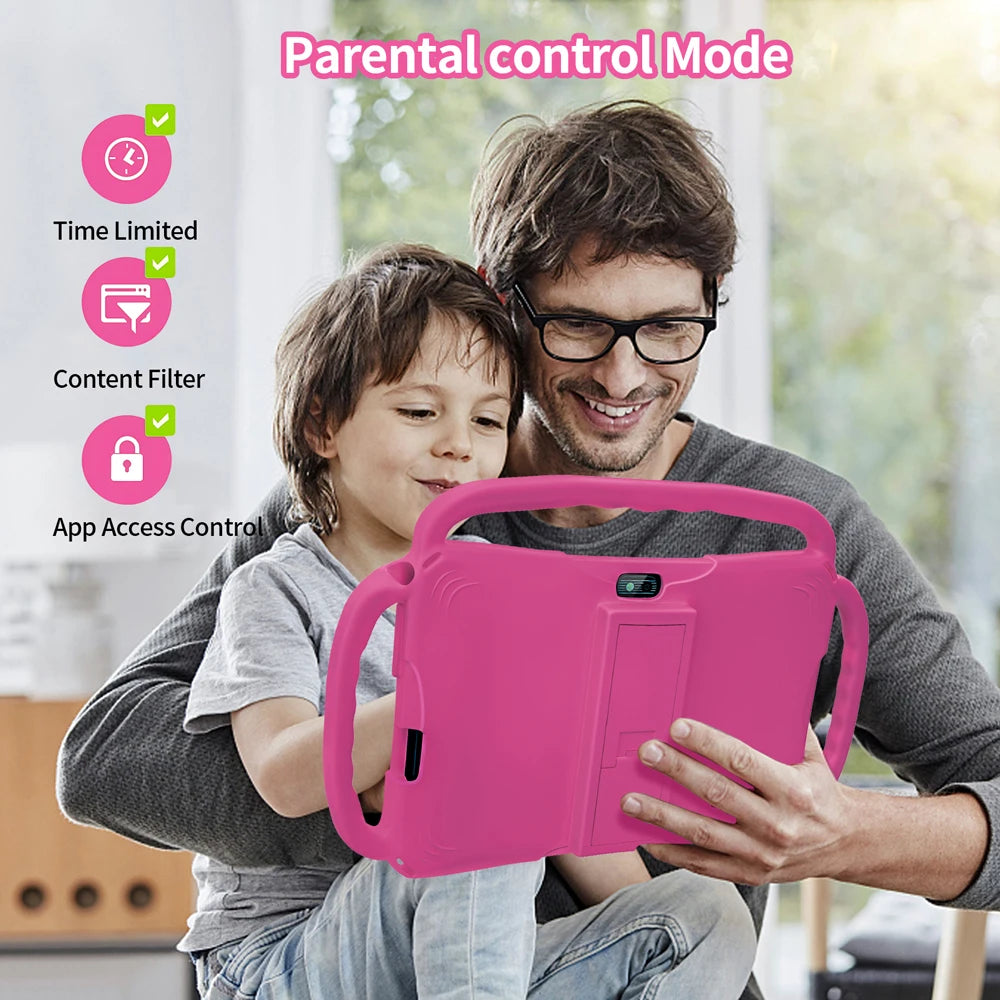 Sauenaneo New 7-inch Tablet Android 13 4000mAh 4GB RAM 64GB ROM Children's Learning Children's Tablet Mini Tablet