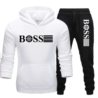 Two-piece fitness sets for autumn and winter, casual sportswear for men and women, and fashionable hooded sweatshirts