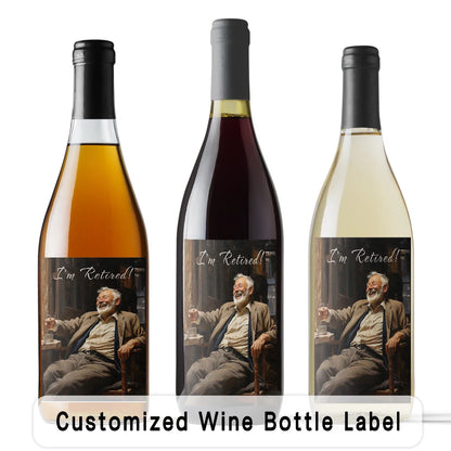9pcs Customizable Father's Day Wine Label Set, Waterproof Bottle Stickers, Birthday Gift for Dad, Party Supplies