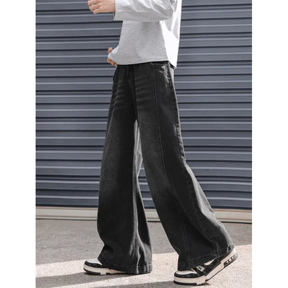 Wide-Leg Streetwear Denim Jeans