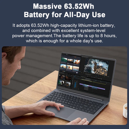 Ninkear A15 Plus 2026 Gaming Laptop Computers AMD Ryzen™ 7 5825U 4.5Ghz 15.6' FHD IPS 16GB DDR4 + 1TB SSD Backlit Keyboard FP Unlock