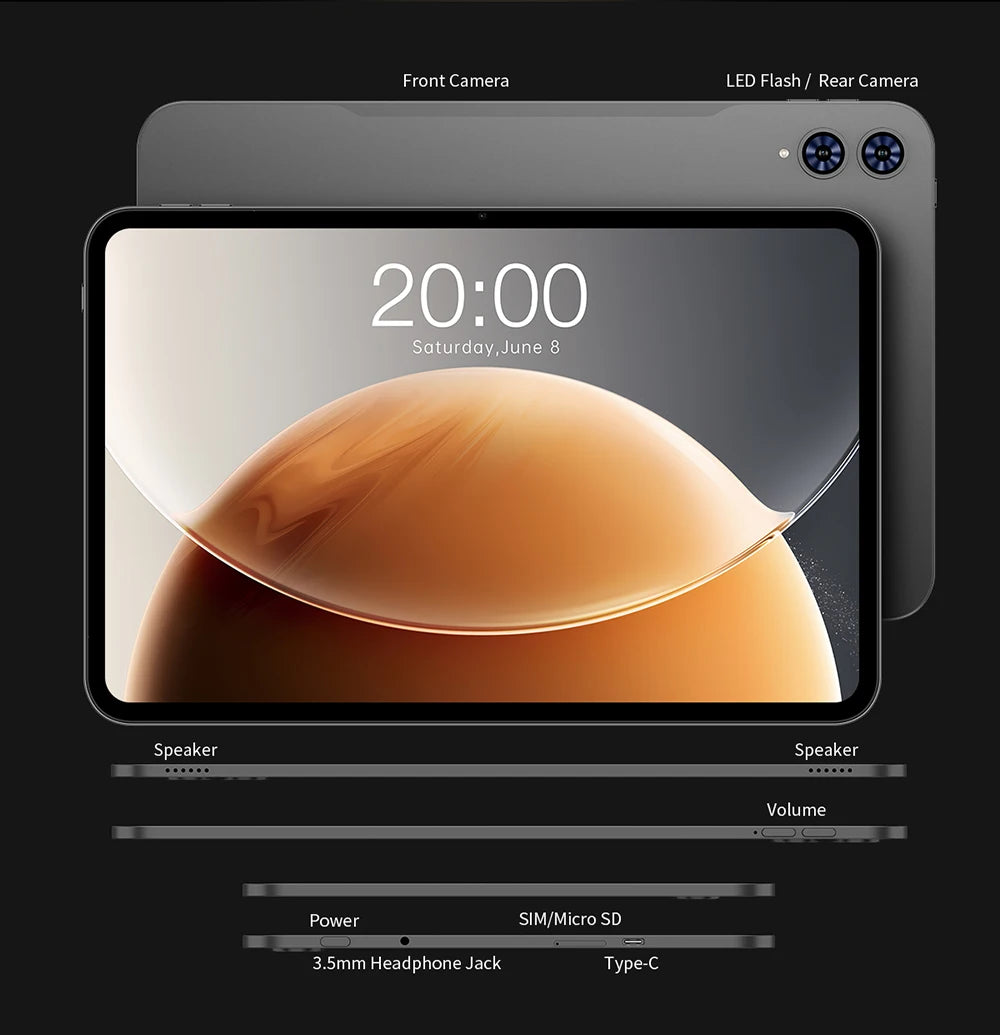Teclast T65 13.4-inch 2K 120Hz Android 16 Tablets 128GB/ 256GB ROM Unisoc T7280 Octa-core 8000mAh Battery 4G Dual SIM Tablets