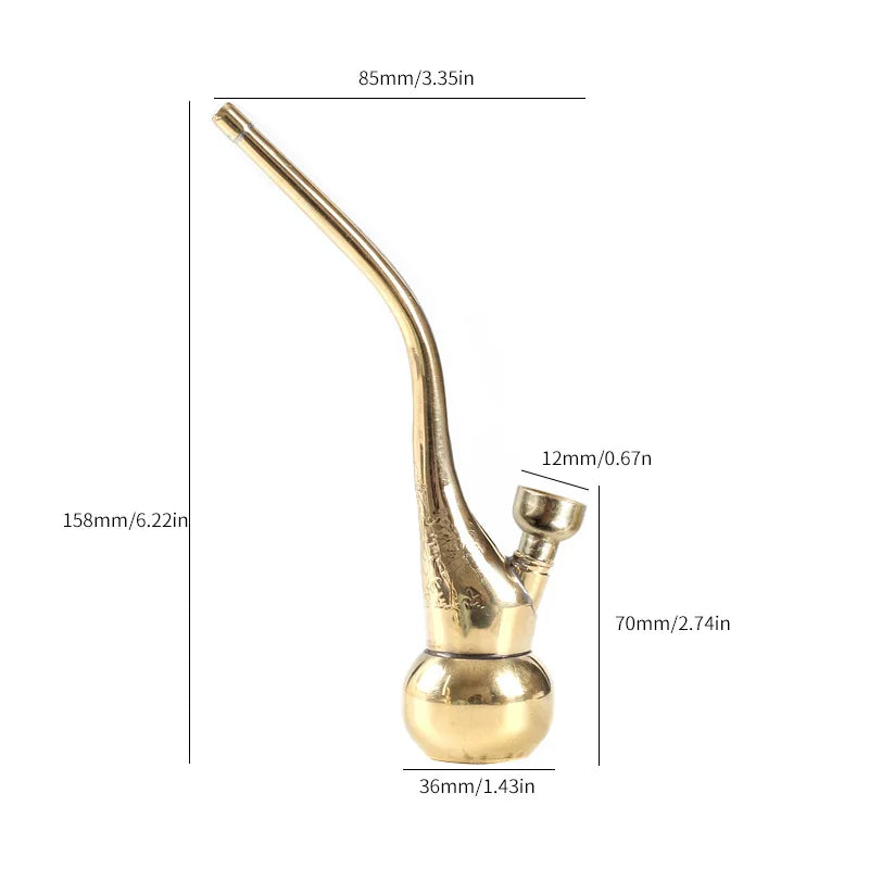 2025 New 1Pcs Held 2-purpose Mini Hookah Brass Portable Tobacco Shisha Water Pipes for Smoking Cigarette Accessories