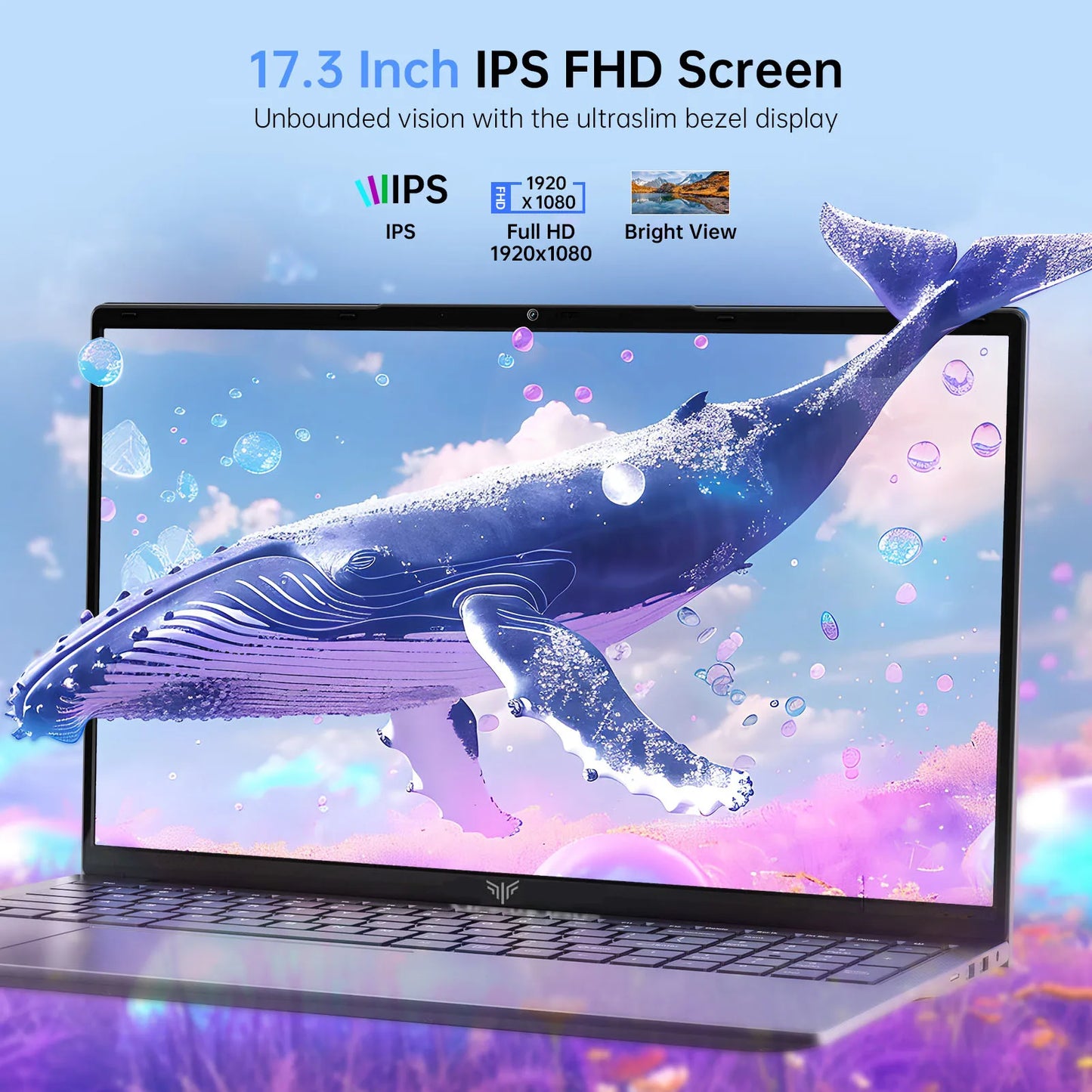 ACEMAGIC 17.3inch Laptop with High Performance Quad Core-12th Alder Lake N95 Laptop Computer Spacious Storage 16GB RAM 512GB