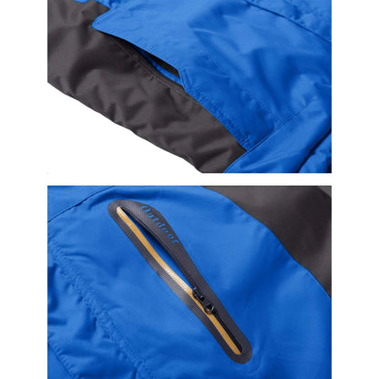 TACVASEN Men's Waterproof Ski Jacket Fleece Lining Warmth Parka Winter Snow Working Outdoors Hooded Coat Rain Shell Windbreaker