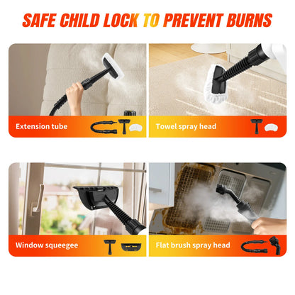 BRIEFNESS Hand-held Steam Cleaner High Temperature Sterilization Air Conditioning Kitchen Hood Home /Car Steaming Cleaner 400ML