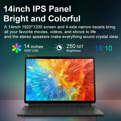 Ninkear T40 Laptop Touchscreen 2 in 1 Tablet Intel N100 14 Inch Fhd 16Gb Ddr5+512Gb Ssd Wifi 6 Rgb Backlit Keyboard with Stylus