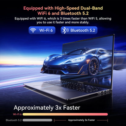 ACEMAGIC RX16 AMD Ryzen 7 7735HS /H255 16" Ultra Slim 4400MAH Laptop 16GB Ram 512GB Rom Windows 11Pro BT5.2 Wifi 6 Notebook