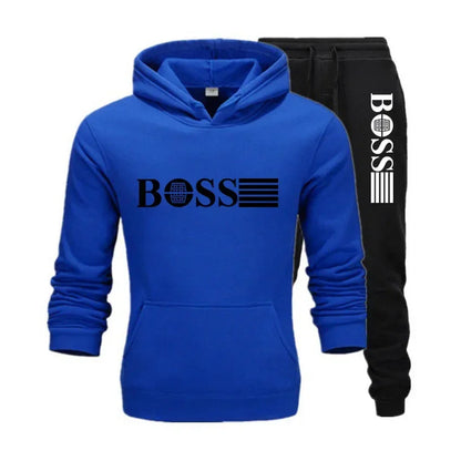 Two-piece fitness sets for autumn and winter, casual sportswear for men and women, and fashionable hooded sweatshirts