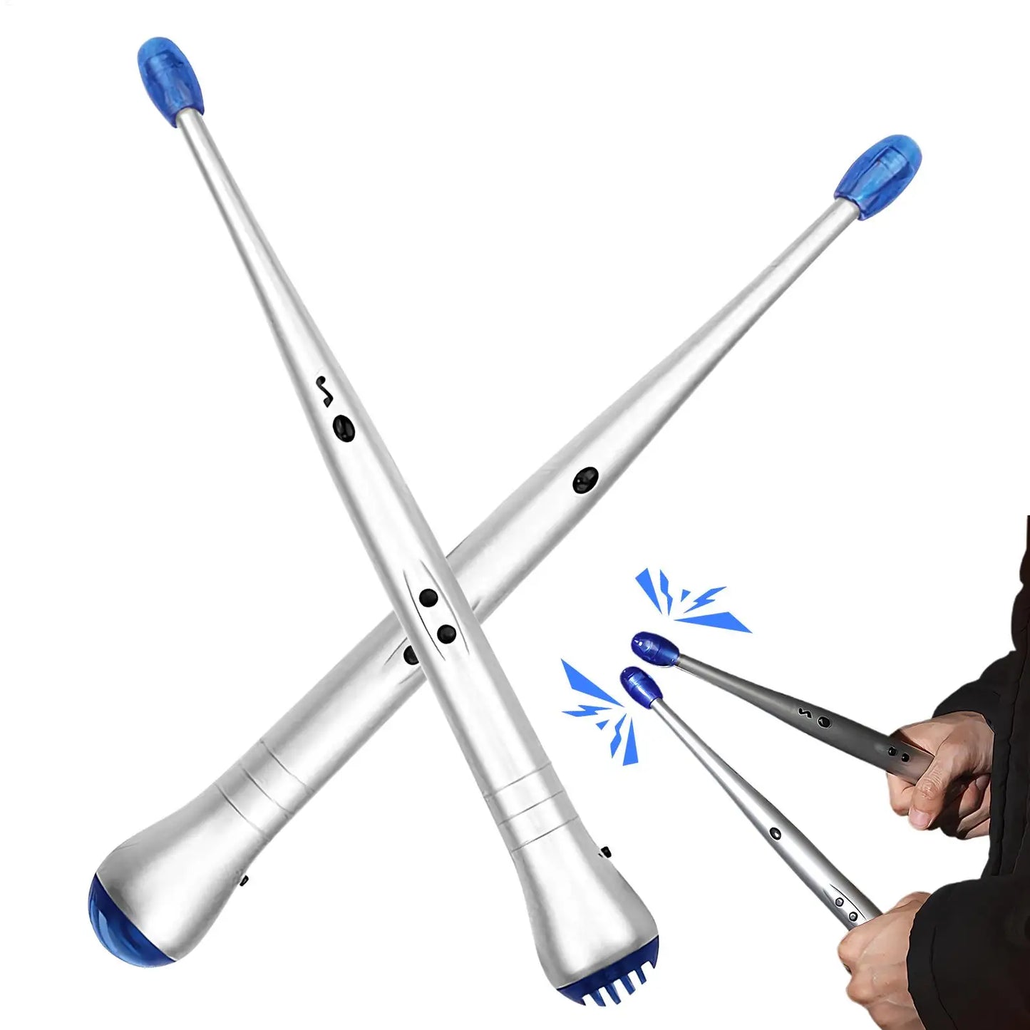 Electronic Air Drum Sticks With LED & Rhythm Sound Wireless Motion Sensor Drumsticks For Kids & Adults, Fun Musical Toy