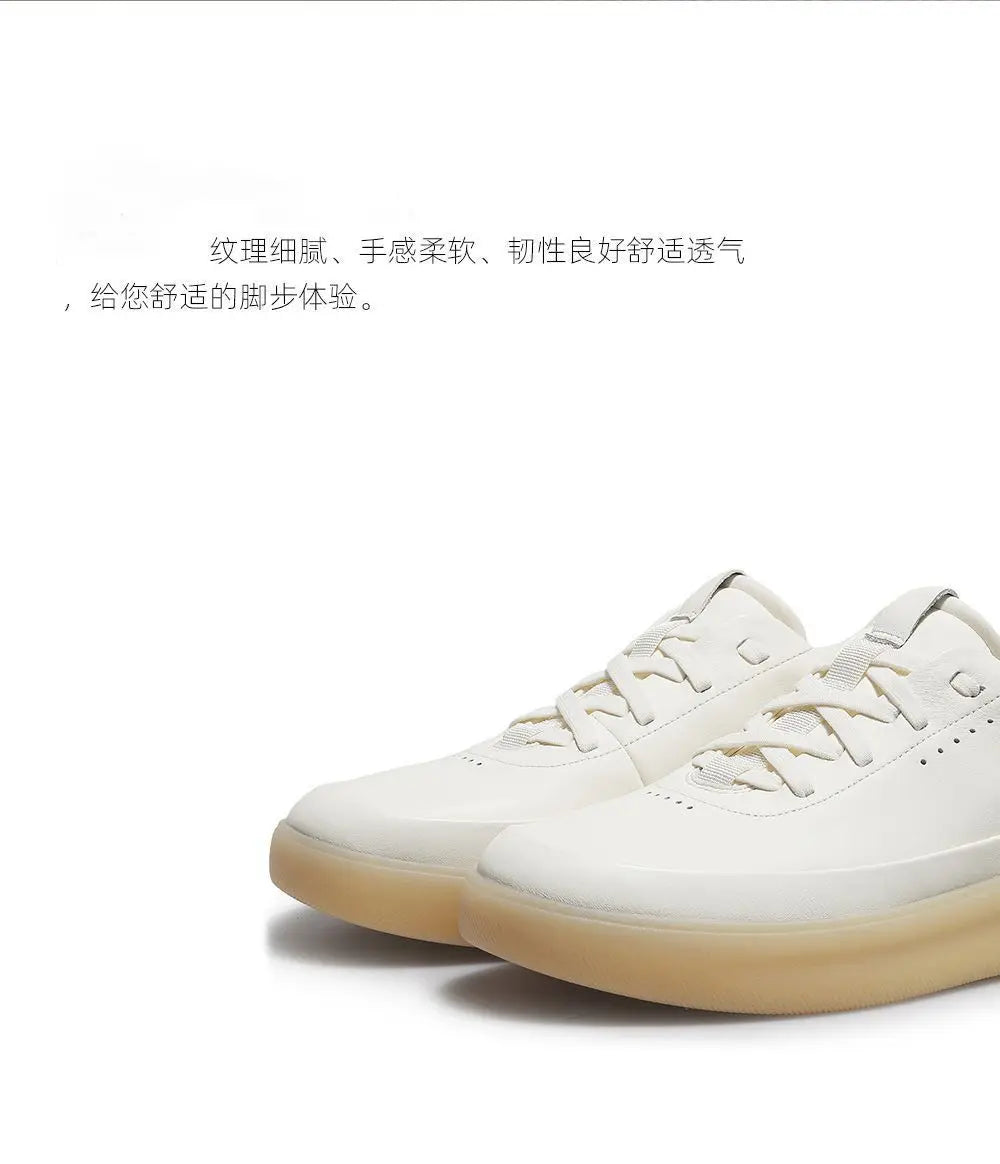 Skateboarding Sports Shoes Classic White Sneakers for Men Comfort Leather Sneakers Fashion Running Outdoor Casual Walking Shoe