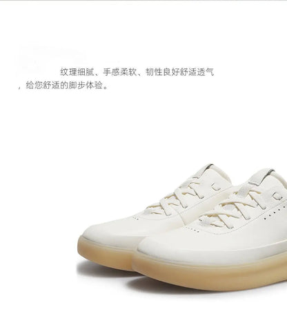 Skateboarding Sports Shoes Classic White Sneakers for Men Comfort Leather Sneakers Fashion Running Outdoor Casual Walking Shoe