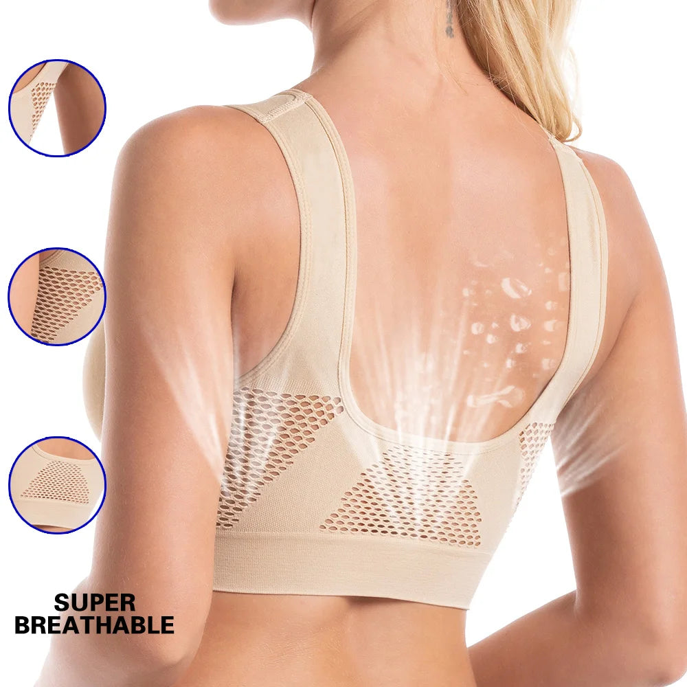 Plus Size Seamless Backless Push Up Bra