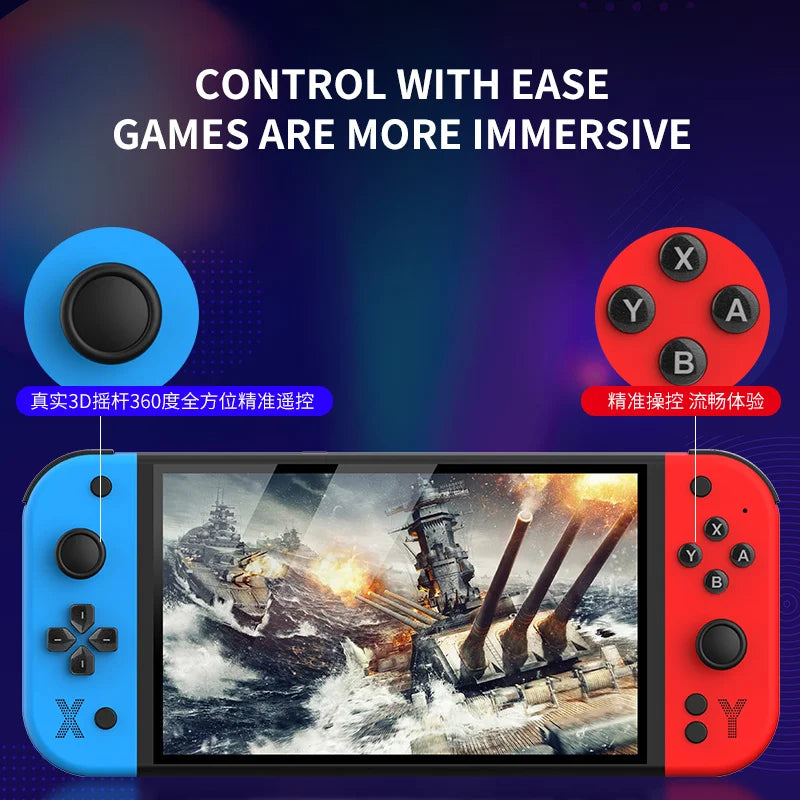 G90 Handheld Retro Console – 7" Screen, 64GB, 4000mAh