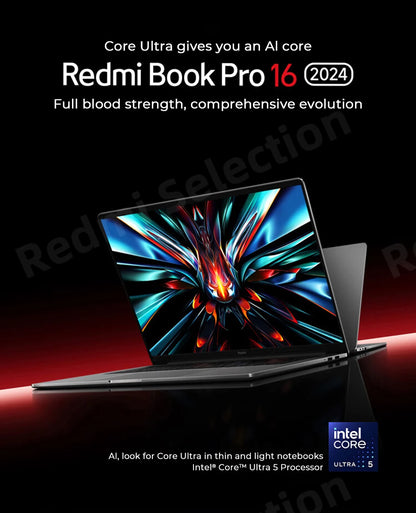 Xiaomi laptop RedmiBook Pro 16 2024 Core Ultra 5-125H/Ultra 7-155H ARC Graphics 32GB DDR5 1TB SSD 16-inch 3.1K 165hz Screen Pc