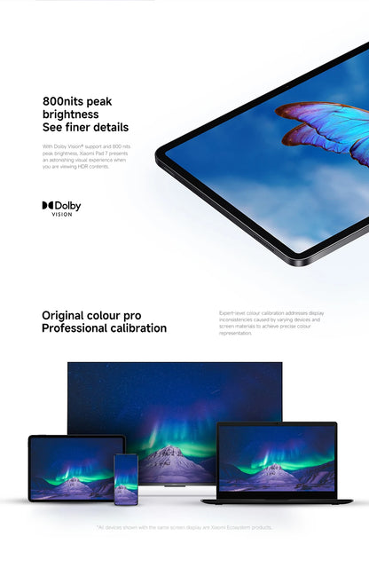Global Version Xiaomi Pad 7 Tablet 11.2" 3.2K Display Snapdragon 7+ Gen 3 Octa-core CPU 8850mAh 13MP Camera 144Hz 45W Charging