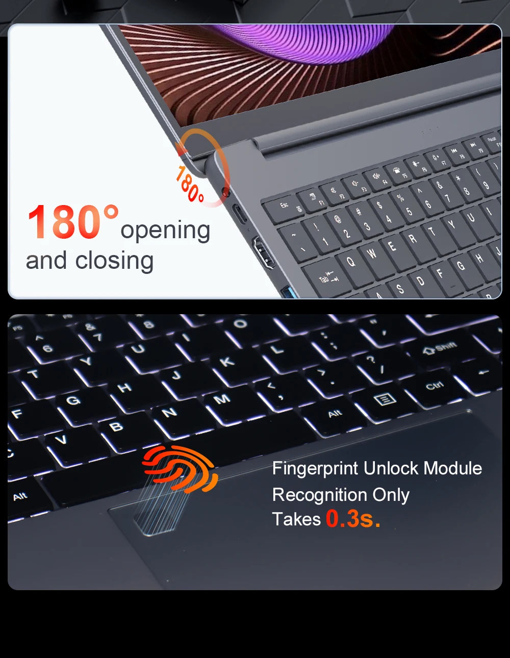 Ninkear A15 Plus 2026 Gaming Laptop Computers AMD Ryzen™ 7 5825U 4.5Ghz 15.6' FHD IPS 16GB DDR4 + 1TB SSD Backlit Keyboard FP Unlock