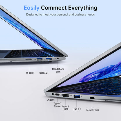 ACEMAGIC 17.3inch Laptop with High Performance Quad Core-12th Alder Lake N95 Laptop Computer Spacious Storage 16GB RAM 512GB