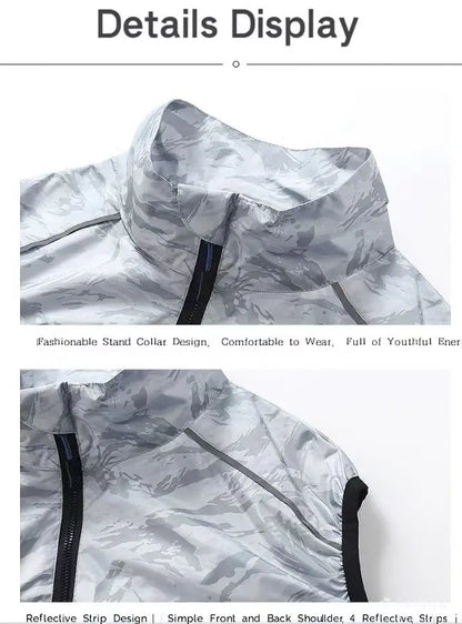 Cool summer smart cooling fan clothing, suitable for outdoor sports, fishing, high-temperature work, and convenient for nighttim