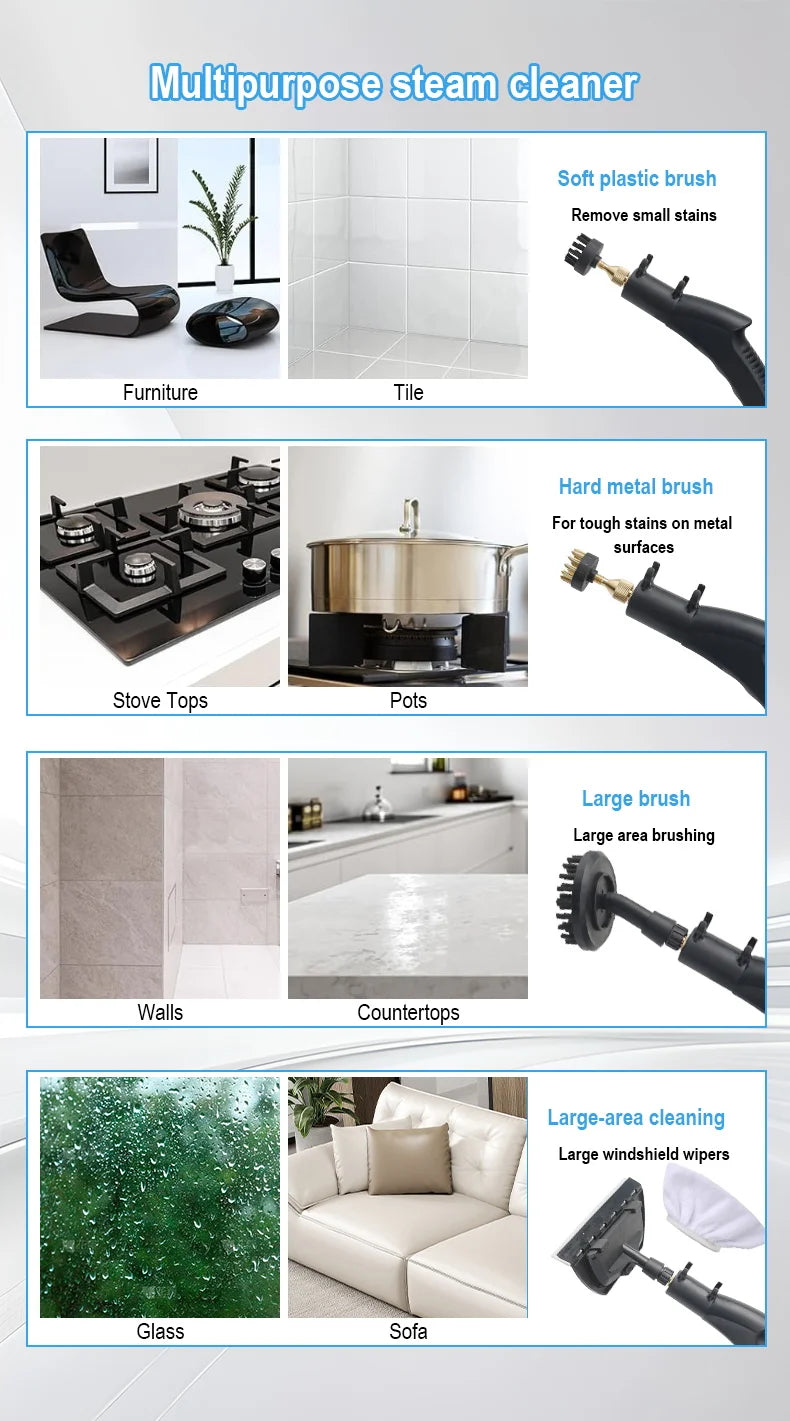 Portable Handheld High Pressure Steam Cleaner Household Multifunctional Steam Cleaning Machine Kitchen Hood Air Conditioner Car