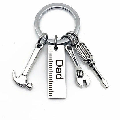Dad Letters Dad Letters Keychains Hammer Screwdriver Dad Letters Keyring Papa Wrench Father's Day Pendant Handbag Decor