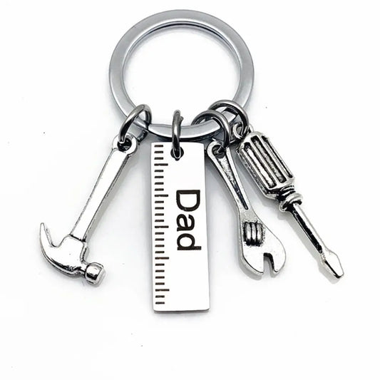 Dad Letters Dad Letters Keychains Hammer Screwdriver Dad Letters Keyring Papa Wrench Father's Day Pendant Handbag Decor