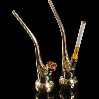 2025 New 1Pcs Held 2-purpose Mini Hookah Brass Portable Tobacco Shisha Water Pipes for Smoking Cigarette Accessories