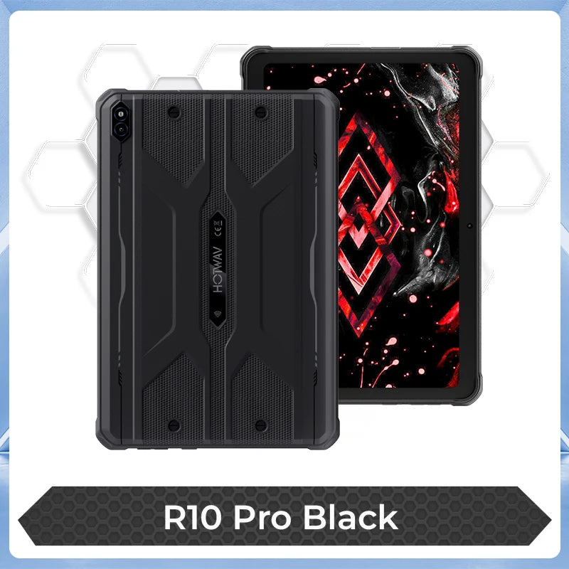 HOTWAV R10 Pro Rugged Tablet 10800mAh Massive Battery 10.1'' HD+ Display Pad Android 14 8GB 256GB 13MP 4G Global Tablet PC