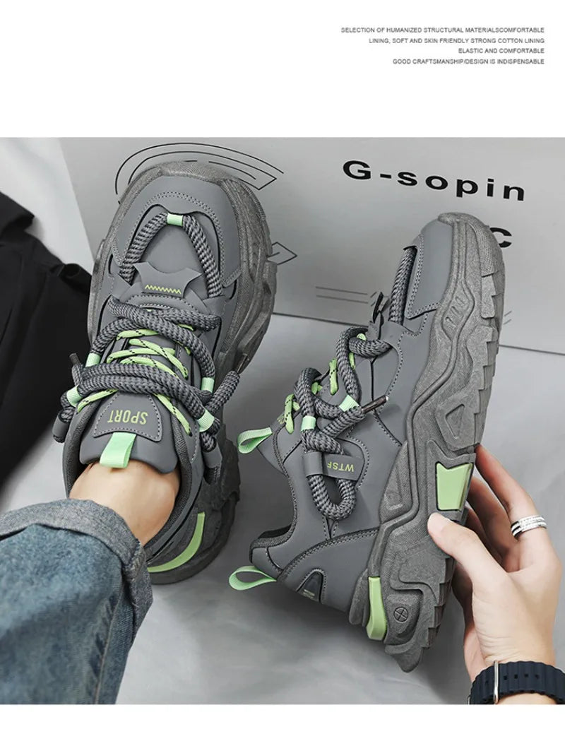 Sneakers for Mens White Platform Sneakers Fashion Versatile Board Shoes Men's Simple Niche Comfort Sports Shoes Tenis Masculino