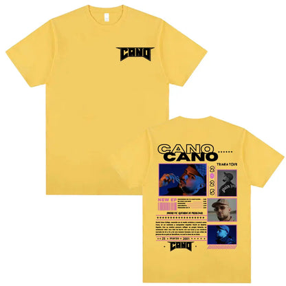 Rapper Cano Triana Tour Album 2025 Printed Tshirts for Men Women Harajuku Hip Hop Street T-shirt Casual Cotton Oversized T Shirt